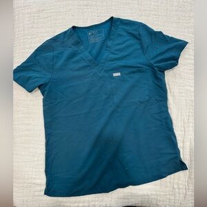 FIGS Catarina One-Pocket Scrub Top Teal Blue Size M Medical Uniform scrubs‎